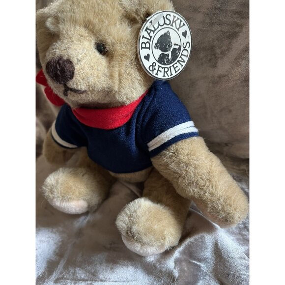 VTG Bialosky & Friends Gund 6" Plush Teddy Bear Sailor Scarf Stuffed Tags 1982 - Picture 6 of 16